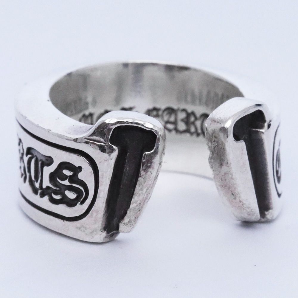 クロムハーツ　スクロールラベルラージリング　20号　スターリングシルバー925 クロムハーツ スクロールラベルラージリング 20号 スターリング
