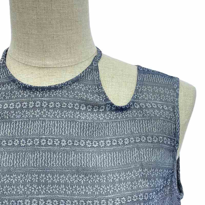 【新品】  Mame Kurogouchi / マメクロゴウチ | 2024AW | "Mishima Karatsu" Floral Pattern Jacquard Sleeveless Top キャミソール | 1 | ネイビー | レディース 新品】 Mame Kurogouchi / マメクロゴウチ | 2024AW | 