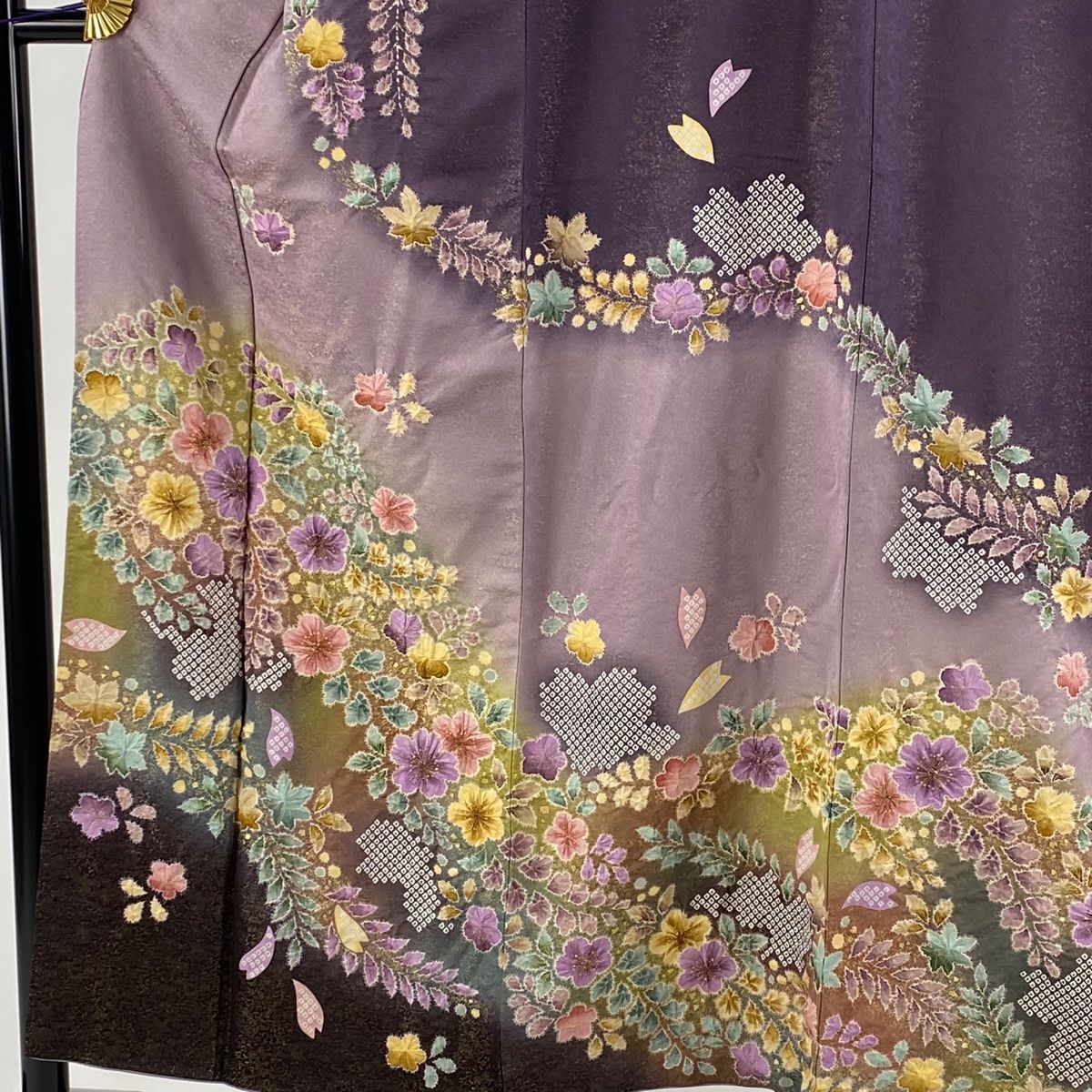 平和屋着物□極上 訪問着 白山紬 絞り 逸品 DZAA6888kh5 白山紬の商品