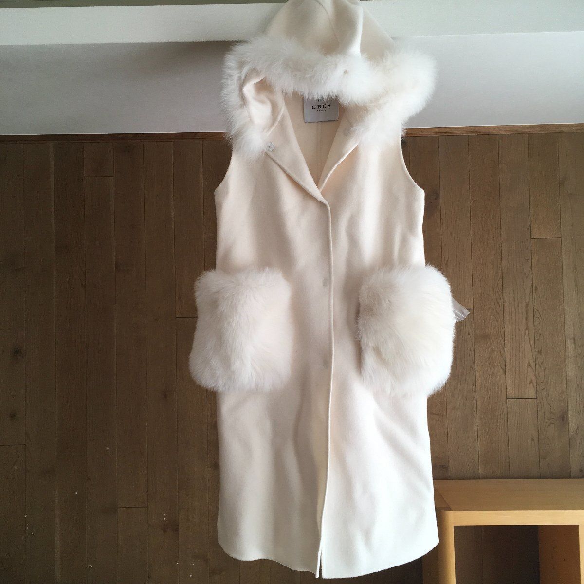 専用⭐️GRES PARIS・ベージュ襟ファーカシミヤコート定価484,000円 専用⭐️GRES PARIS・ベージュ襟ファーカシミヤコート定価