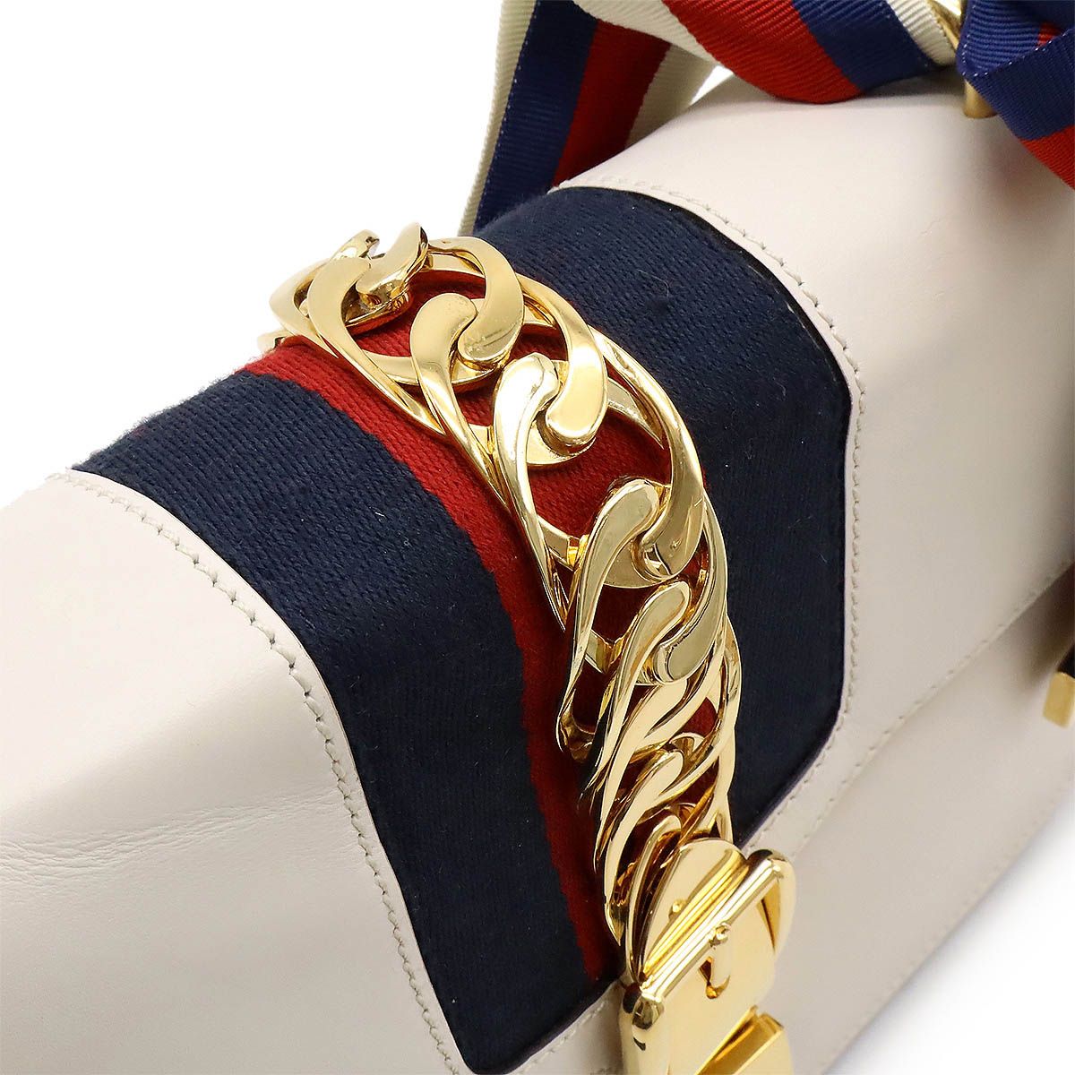 GUCCI グッチ シルヴィ シェリーライン リボン ショルダーバッグ