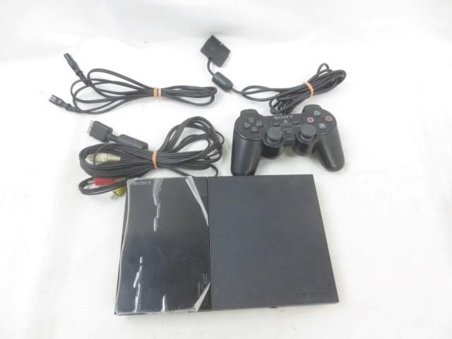  中古品 ゲーム プレイステーション2 PS2 本体 SCPH-90000 チャコールブラック 動作品 周辺機器あり