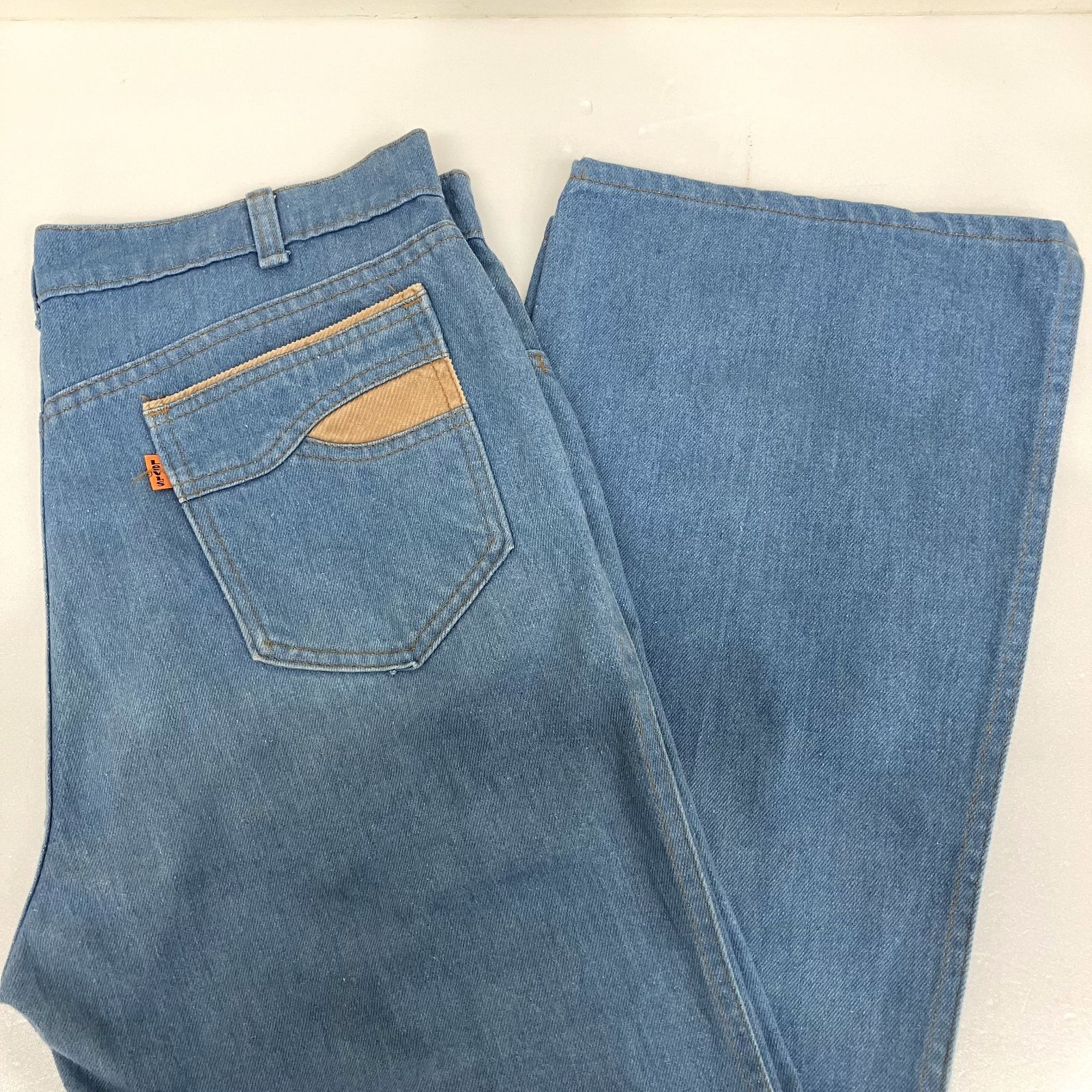 80s Levi's リーバイス 520 オレンジタブ W36 L30 USA製 42TALON フレア デニムパンツ コーデュロイ