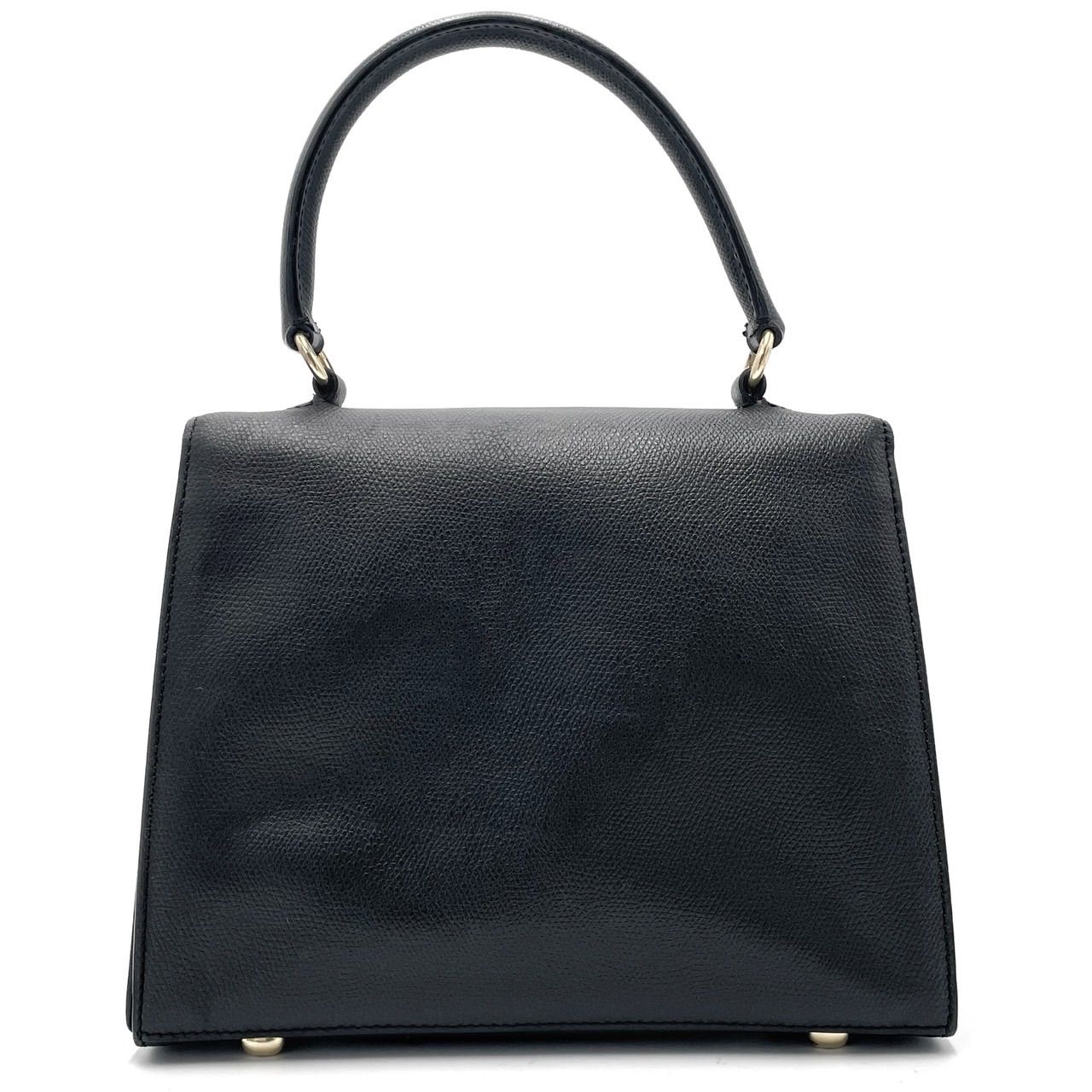 ✨良品✨ CELINE セリーヌ 2way ショルダーバッグ ハンドバッグ パーティーバッグ ターンロック ロゴ型押し ゴールド金具 フォーマル  グレインドカーフ レザー レディース ブラック 黒色 - メルカリ