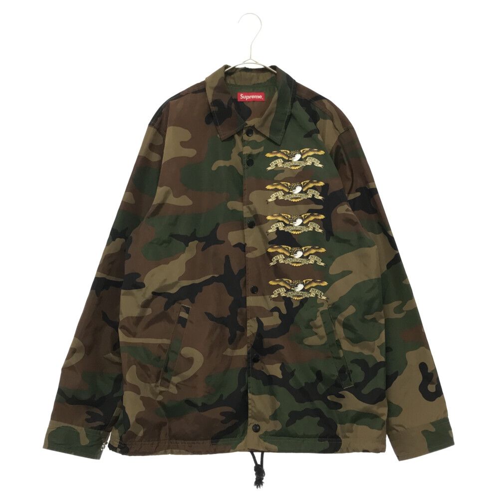 SUPREME (シュプリーム) 14SS ×ANTIHERO Coaches Jacket アンタイヒーロー カモフラ 迷彩 コーチ ジャケット  カーキ