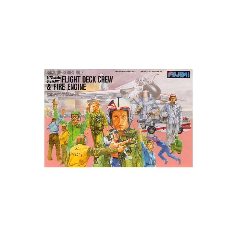 (未使用･未開封品)　フジミ模型 バックアップシリーズ B-up-2 1/72消防車&デッキクルー ar3p5n1 フジミ模型 バックアップシリーズ B-up-2 1/72消防車&デッキ