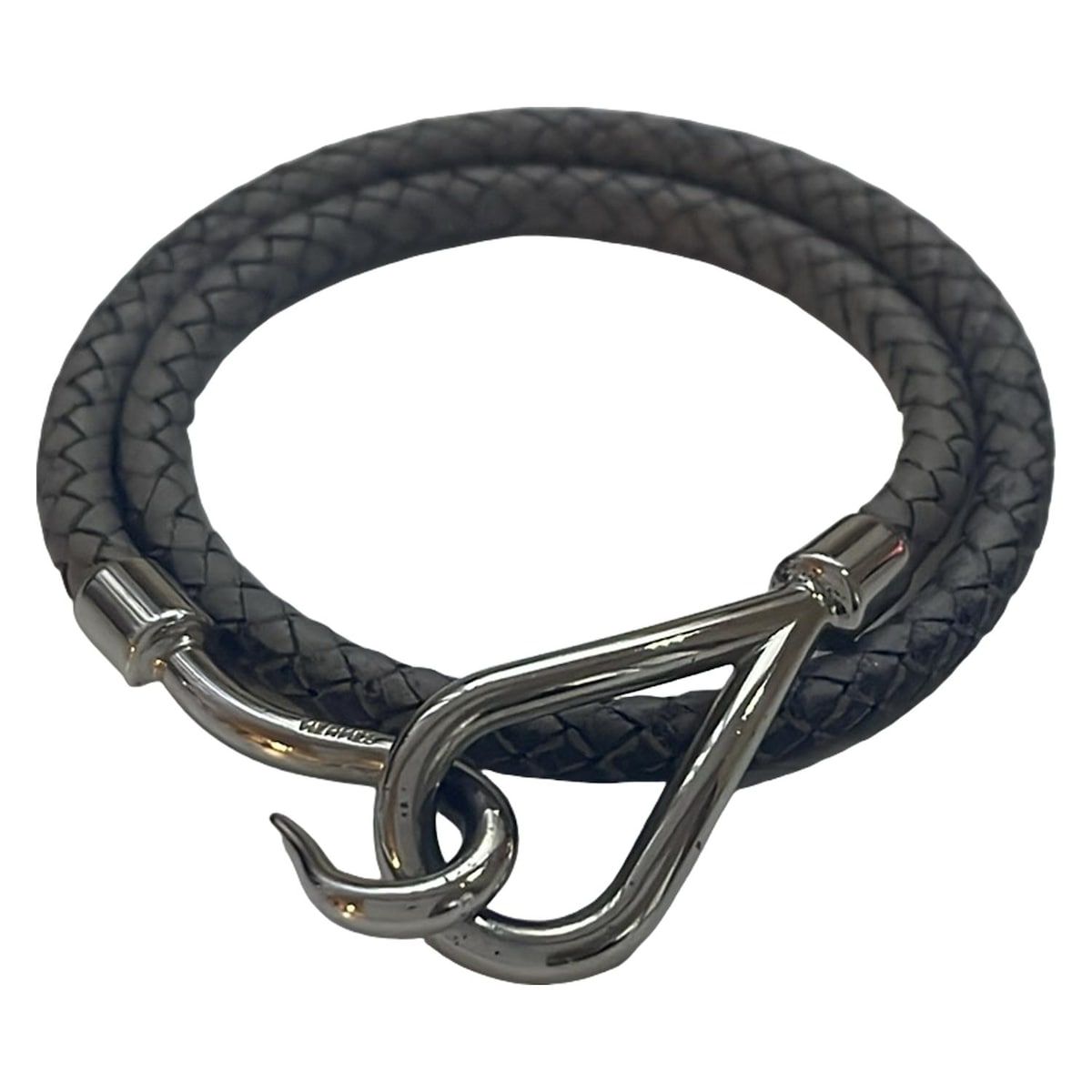HERMES(エルメス) ブレスレット ジャンボ レザー グレー
