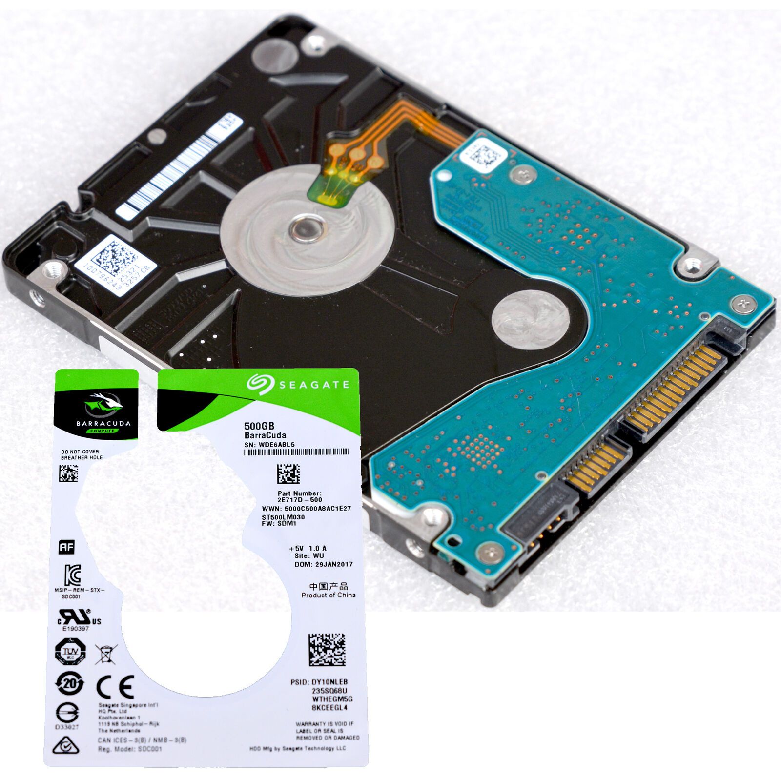Seagate Barracuda 7mm Thick 500GB ST500LM030 HDD Hard Disk M412
