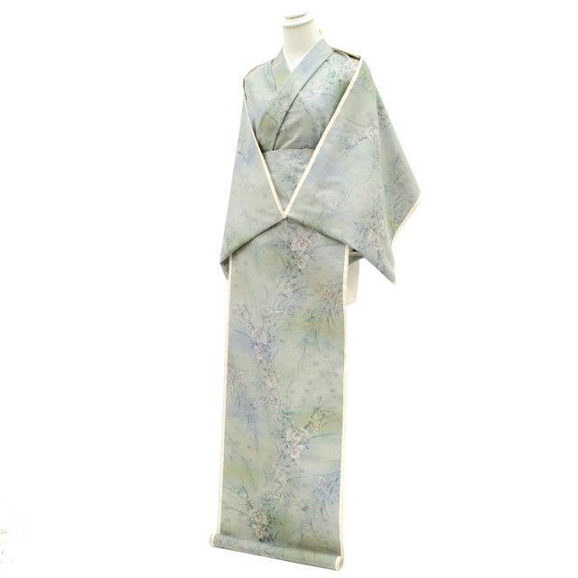 新古品】 本場大島紬 都喜ヱ門 藤絹織物 着物 着尺 反物 白大島