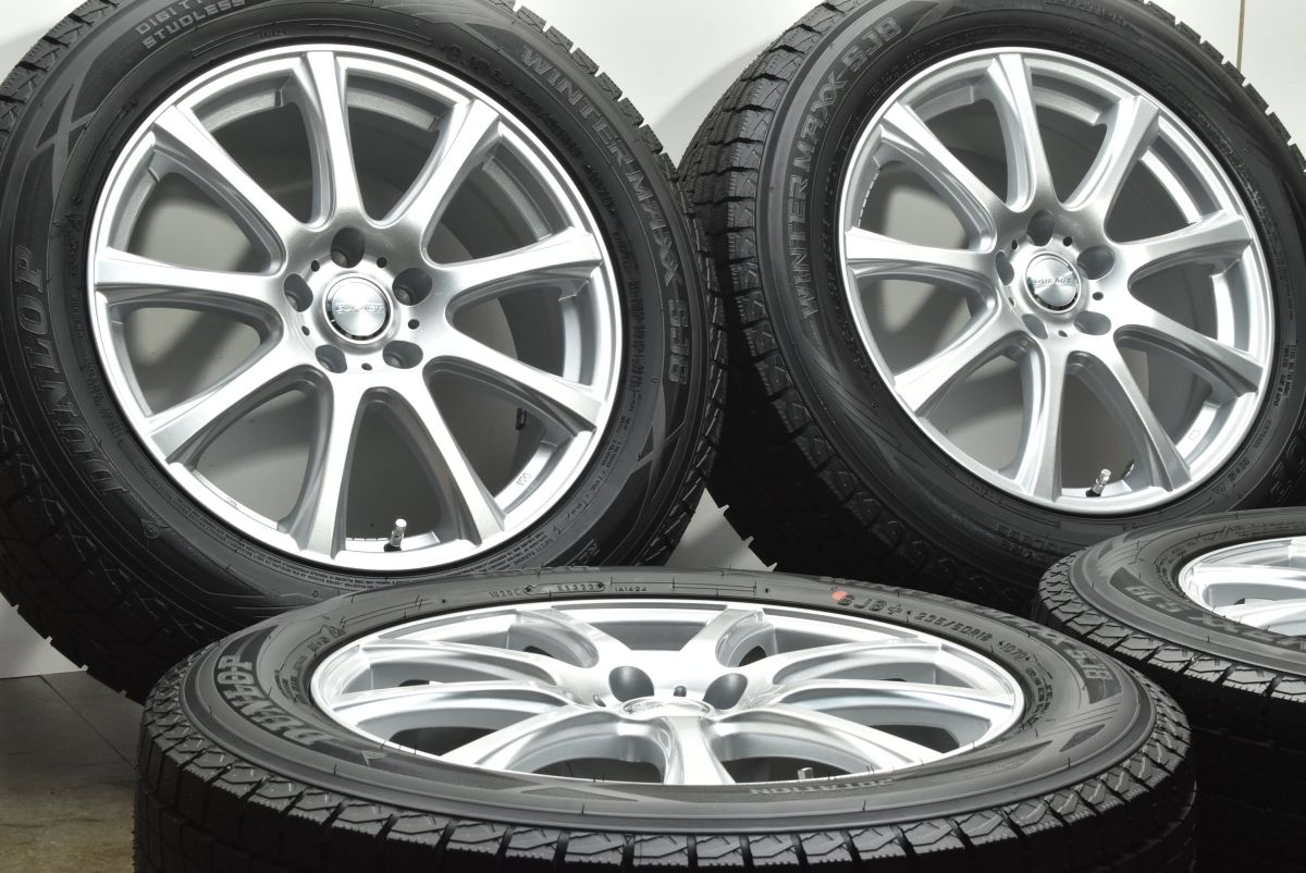 超バリ溝 DUFACT 18in 7.5J 38 PCD114.3 ダンロップ ウィンターマックス SJ8 235|60R18 CX-60 C X-80 T33 エクストレイル