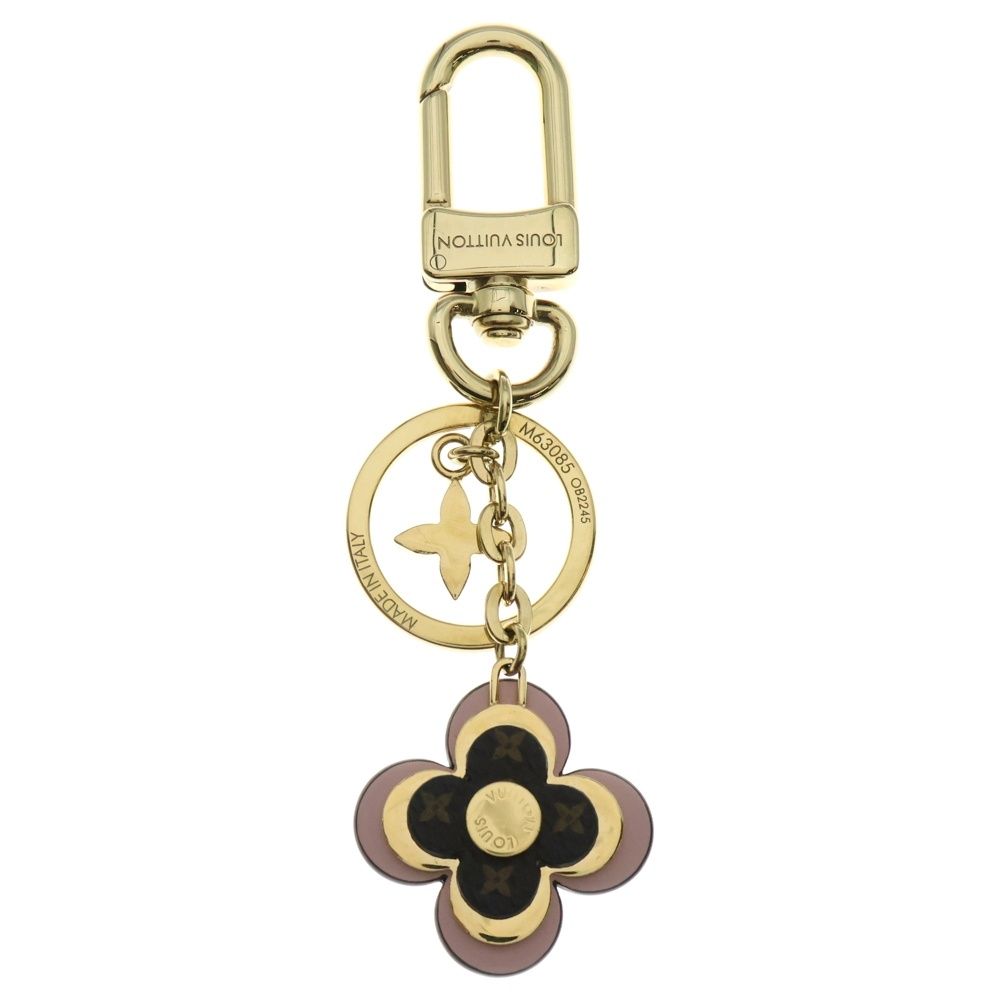 LOUIS VUITTON ルイヴィトン モノグラム キーホルダー ブルーミング フラワー BB GP バッグチャーム キーリング キーホルダー ゴールド金具 M63085