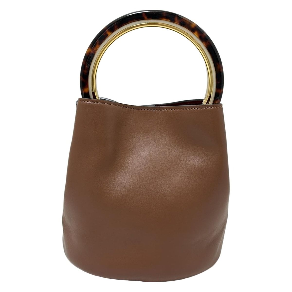 MARNI(マルニ) ハンドバッグ美品 パニエ ブラウン×ダークブラウン 