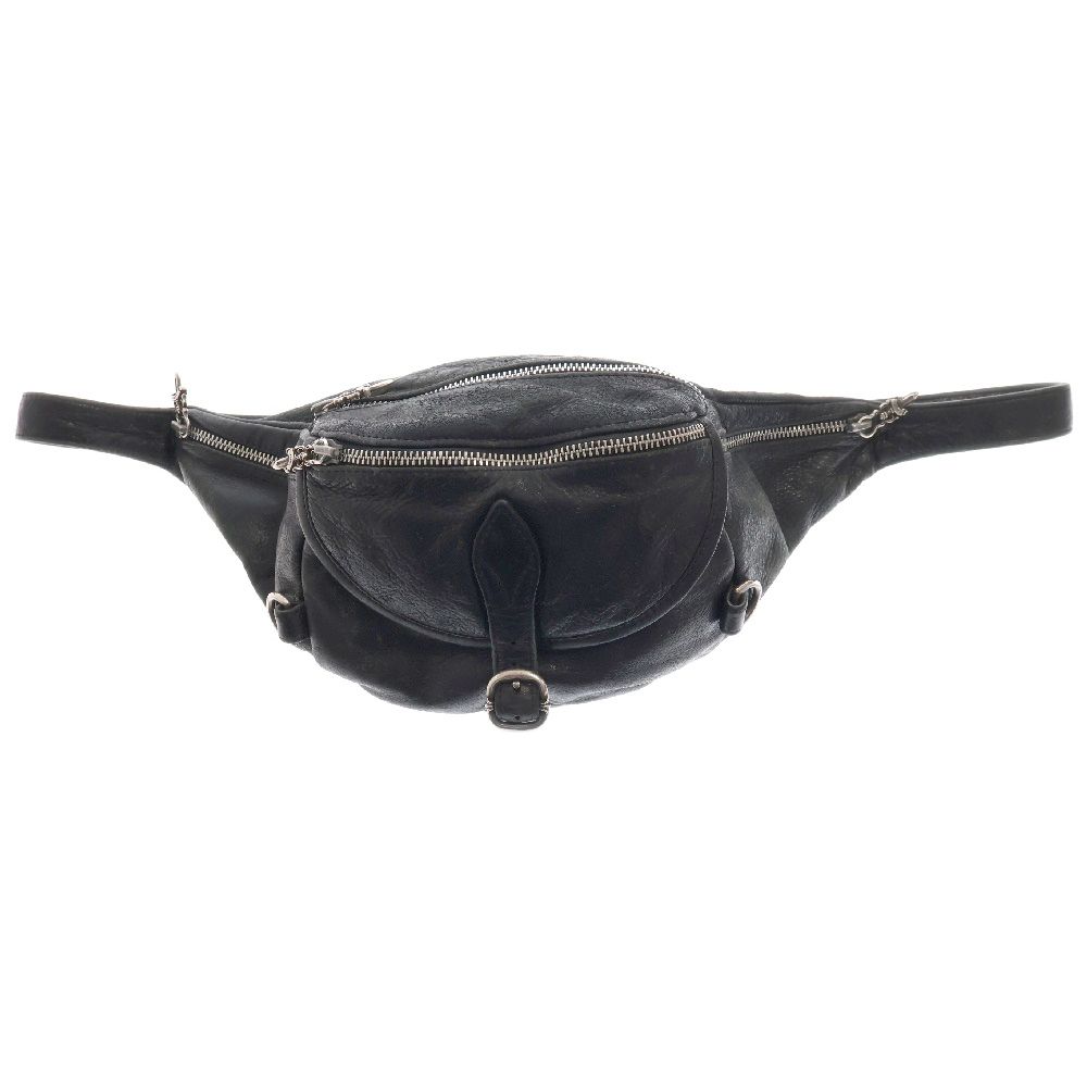 CHROME HEARTS クロムハーツ 1 SNAT PACK スナットパック ダガージップガンスリンガーベルトレザーウエストバッグ ブラック