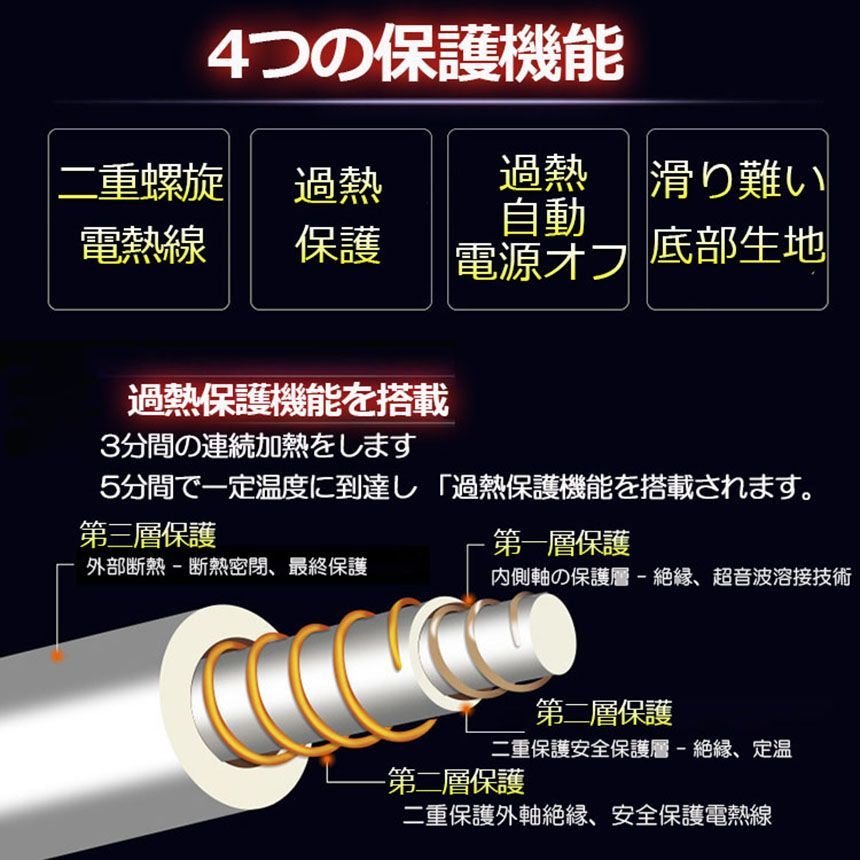 カーシート ヒーター ホットカーシート 運転席&助手席2掛けタイプ 12v車用 シートヒーター 車用 即暖 シートヒーター シートカバー シガー 電源 12V シガーソケット 座席ヒートクッション 取付簡単 温度2段回調整 運転席 助手席 防寒対策 