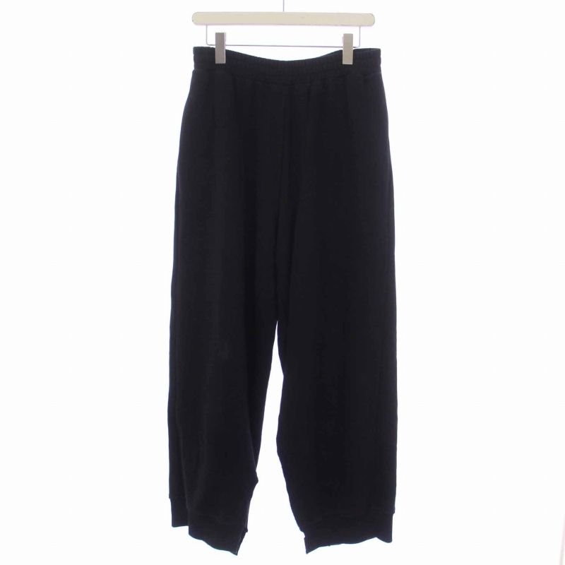 エムエムシックス メゾンマルジェラ MM6 Maison Margiela 20SS Slit Wide-Leg Sweatpants  スウェットパンツ イージーパンツ M 黒 ブラック S52KA0249 /BM