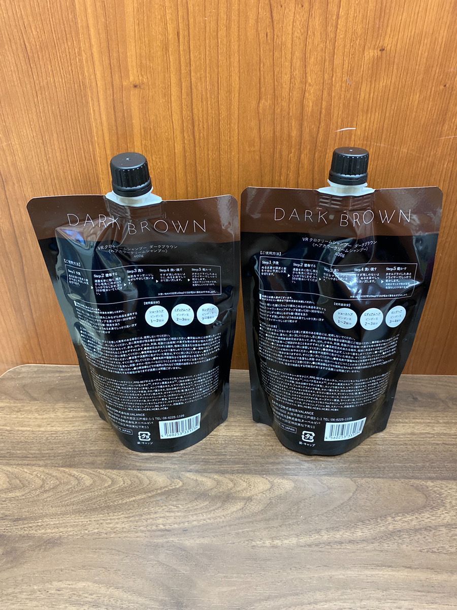 バランローズKURO ダークブラウン クリームシャンプー 400g 2個セット 新品】バランローズ クロ クリームシャンプー ダークブラウン 2