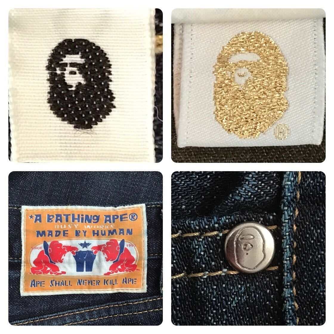 BAPE ボア ポケット デニム パンツ ベイプ a bathing ape ボア ポケット デニム パンツ Sサイズ a bathing ape BAPE 1st camo