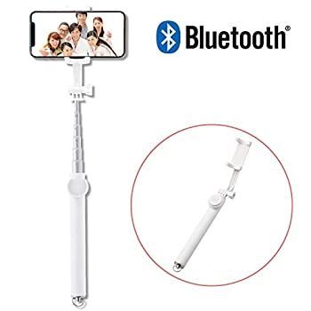 -非常に良い エレコム 自撮り棒 セルカ棒 Bluetooth リモコン付 100cm 360°回転 ホワイト P-SSB01RWH