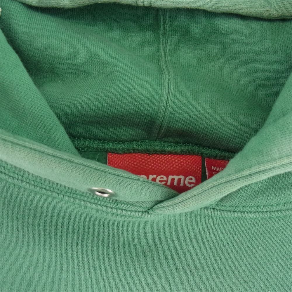 Supreme シュプリーム パーカー 18SS Corner Label Hooded Sweatshirt コーナーラベル フーデッド スウェット パーカー グリーン系【中古】