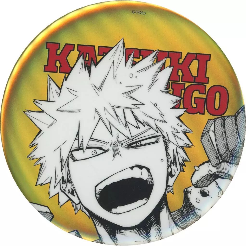 ヒロアカ　爆豪勝己　オールスター缶バッジ 中古】バッジ・ビンズ 4.爆豪勝己 オールスター缶バッジBIG
