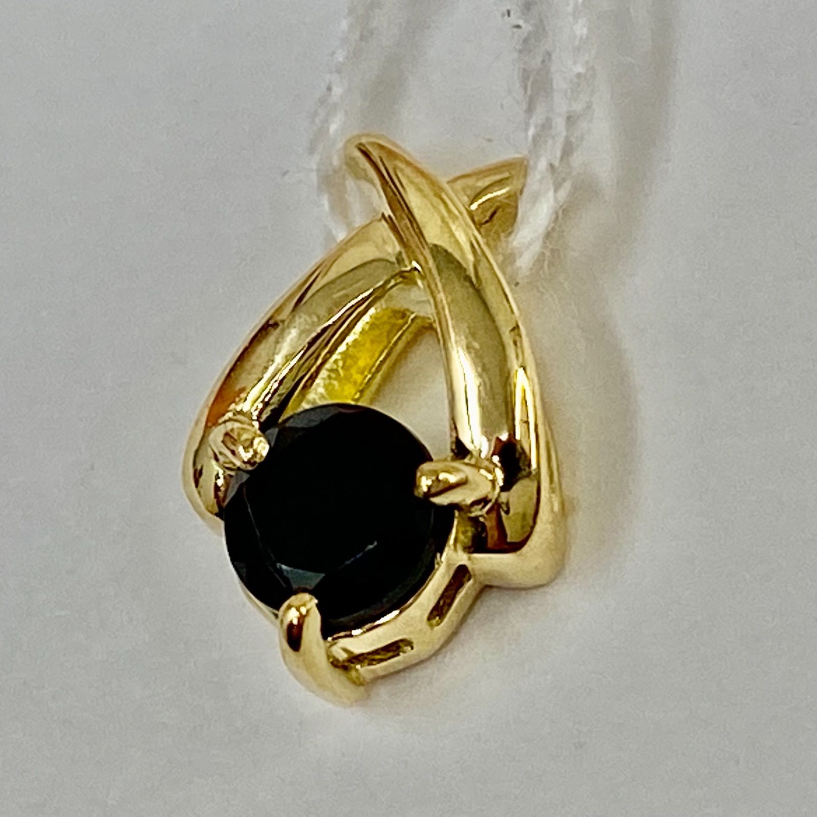 k18YG AU750 18金 天然ブラックダイヤモンド 0.38ct プチ-