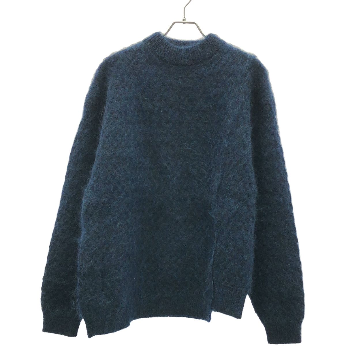 UNUSED アンユーズド 22AW MOHAIR CREWNECK SWEATER モヘアクルーネックニットセーター US2270 ブルー 2 UNUSED アンユーズド 22AW MOHAIR CREWNECK SWEATER モヘアクルー