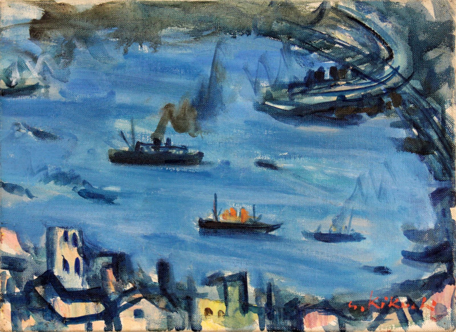 菊地精二『函館港』油彩画【真作保証】 絵画 - メルカリ