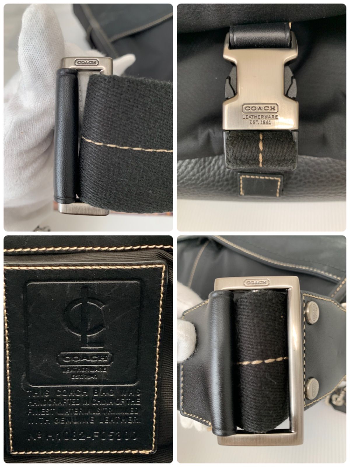 COACH ポピーキルテッドレザーグルービー ショルダーバッグ