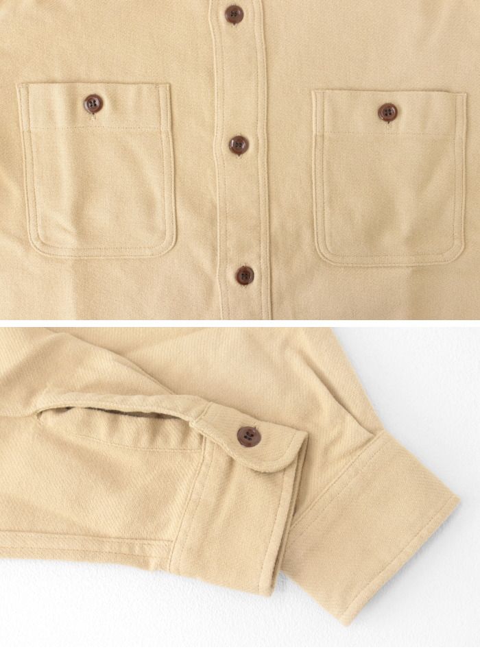 CANE コットンツイルワークシャツ