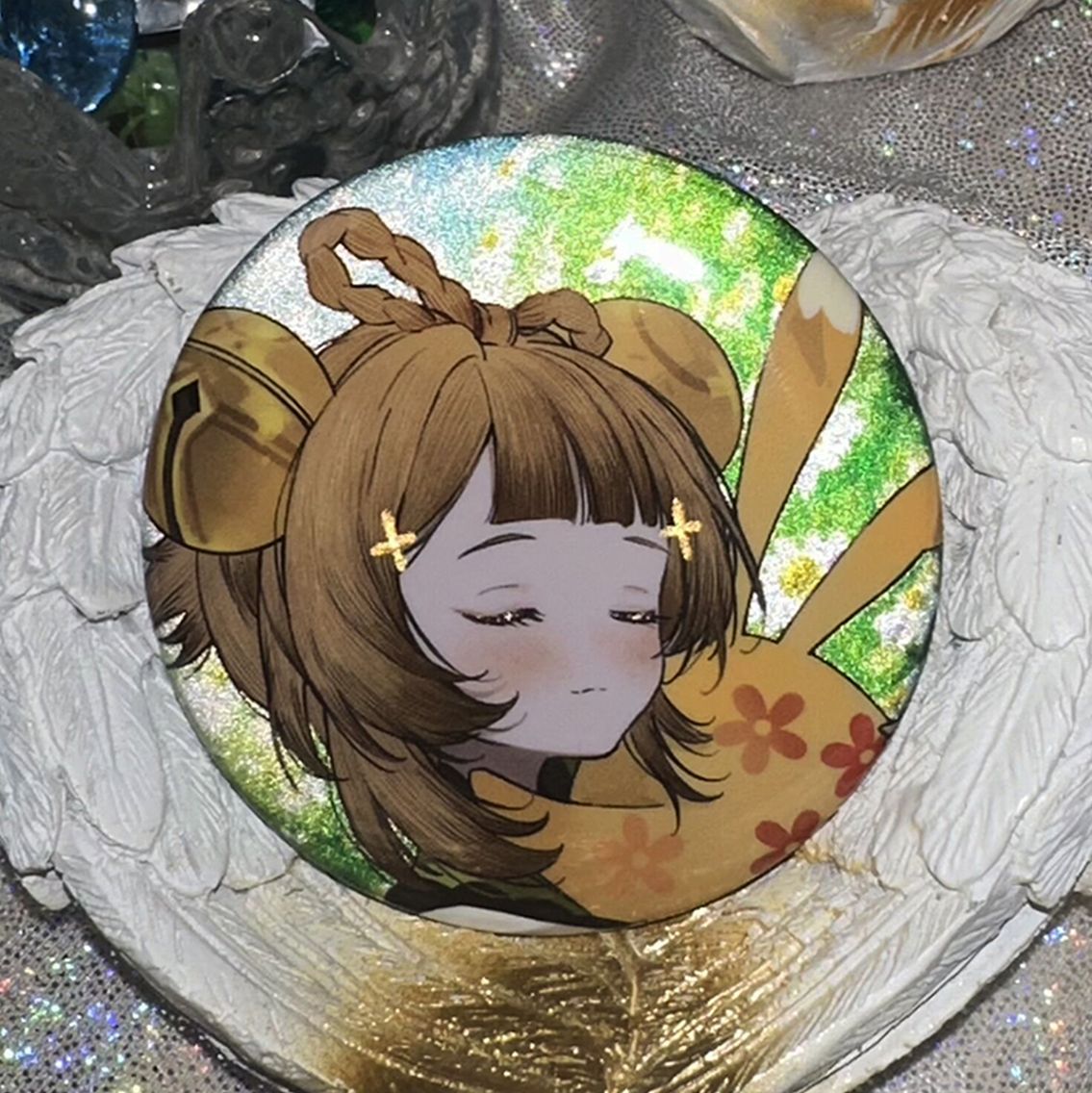 原神　ヨォーヨ　缶バッジ 公式正規品 原神 ヨォーヨ 缶バッジ 彩鷂櫛春風 - メルカリ