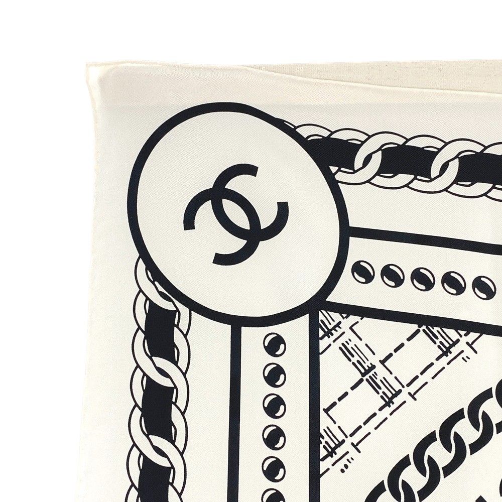 □新同□ シャネル ココ スカーフ トランプ ファッション ブラック  