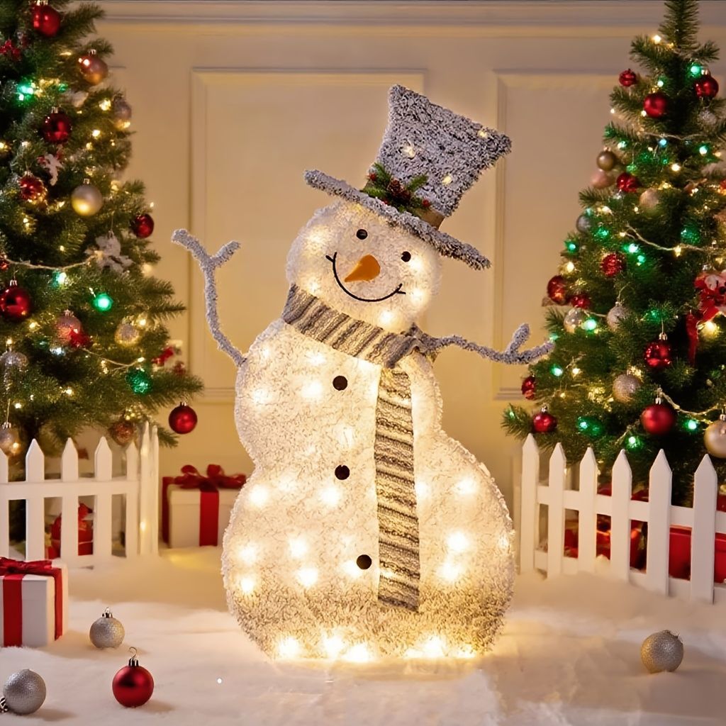 クリスマス LEDライト ナイトライト ナイトランプ 雪だるま オブジェ インテリア 冬 屋外 庭 ガーデン ガーデニング おしゃれ 雪だるま スノーマン 電池式 クリスマスデコレーション