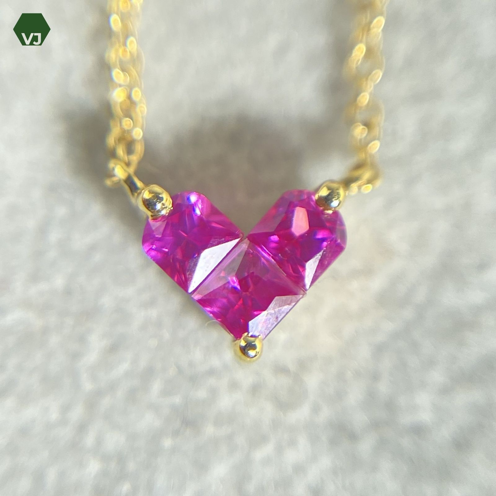 21-06】【スタージュエリー】ミステリアスハート ルビー ネックレスR0