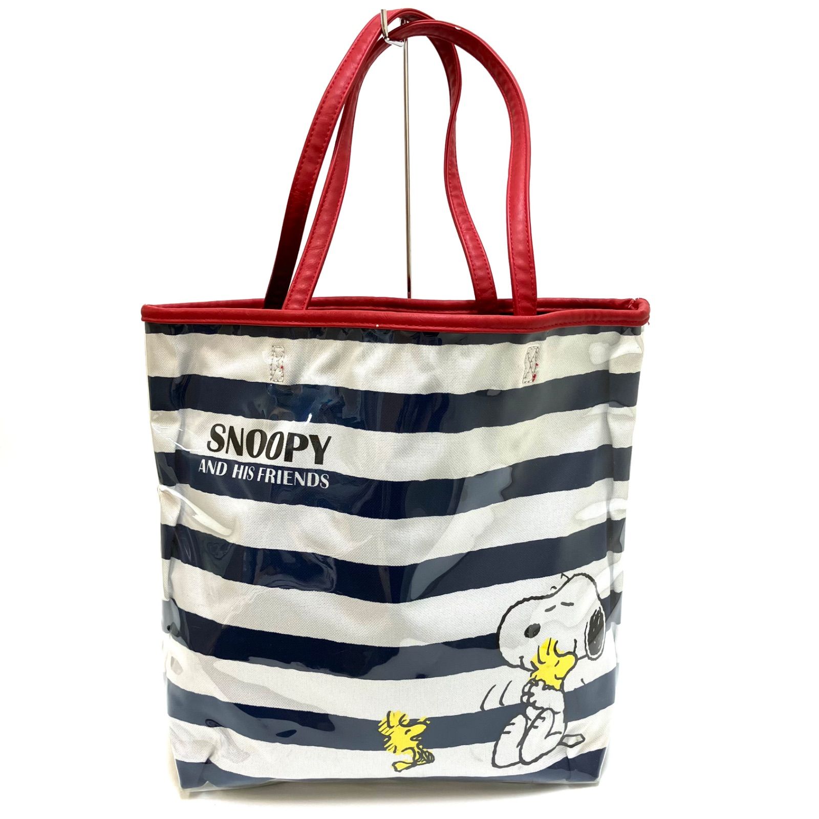 SNOOPY＊スヌーピー ファションバック ボーダーライン ナイロン