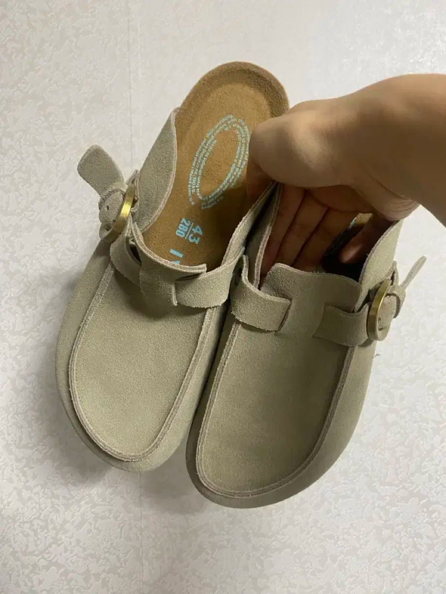 イソ スウェード ミュール スリッパ 280