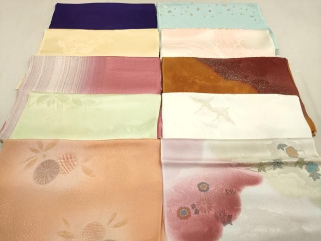平和屋着物 和装小物 帯揚げ10枚セット 正絹 DAAX2102xg