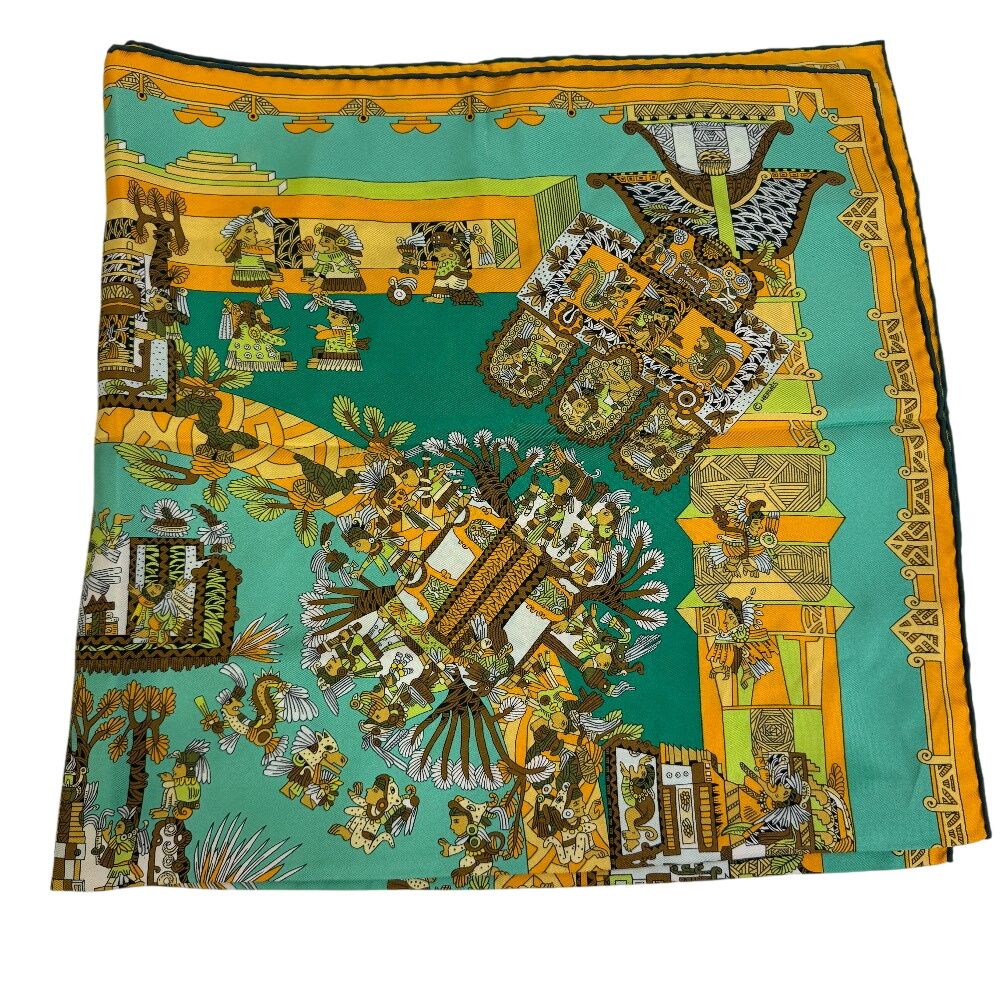 HERMESエルメス カレ90 ASTRES et SOLEILS 天体と太陽 スカーフ