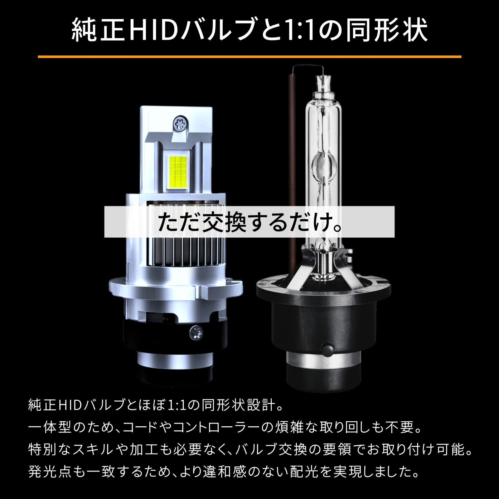 送料無料 1年保証 ホンダ シビック タイプR EP3 後期 (H16.1-H19.2) 純正HID用 BrightRay D2S LED  ヘッドライト 車検対応 - メルカリ