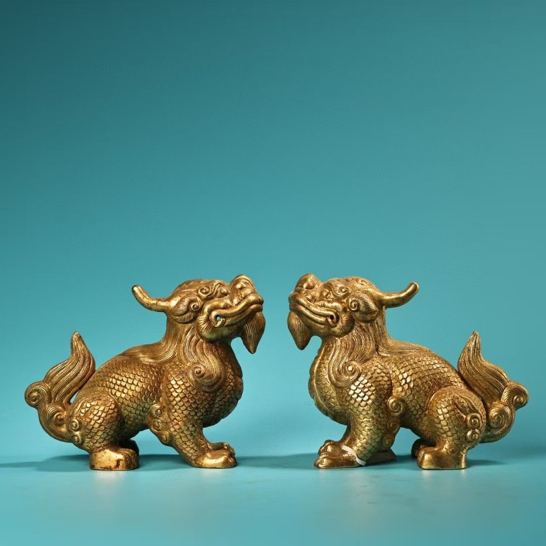 古色絵牡丹紋香炉 金蓋？鍍金？ 時代箱