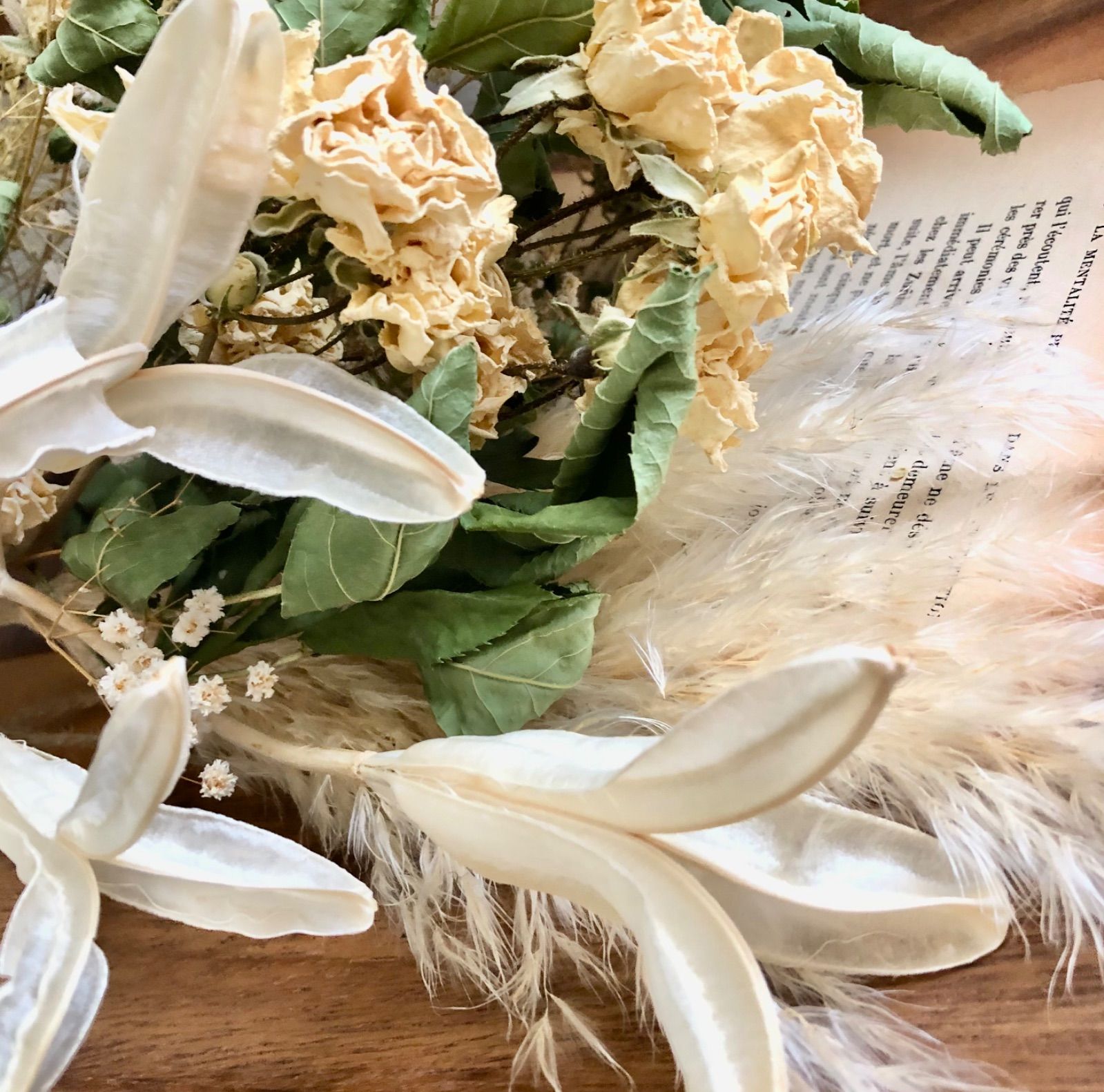 パームフラワーのシェビーシックなブーケセット♡