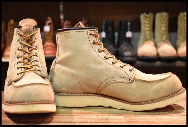 8.5D 12年 レッドウィング 8173 スエード アイリッシュセッター ラフアウト モックトゥ 編み上げ ブーツ redwing HOPESMORE FJ215