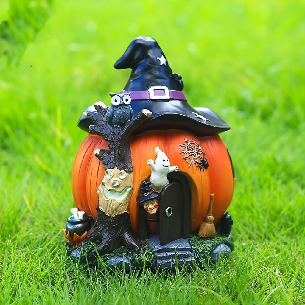 ハロウィン 置物 オブジェ ガーデンオーナメント カボチャハウス