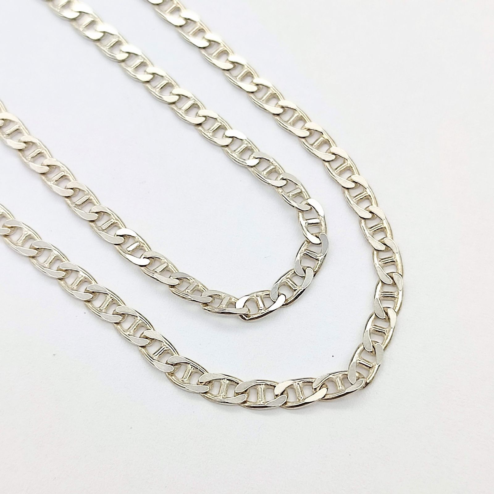 イタリア製vintege アンカーネックレスシルバー925 ロング！