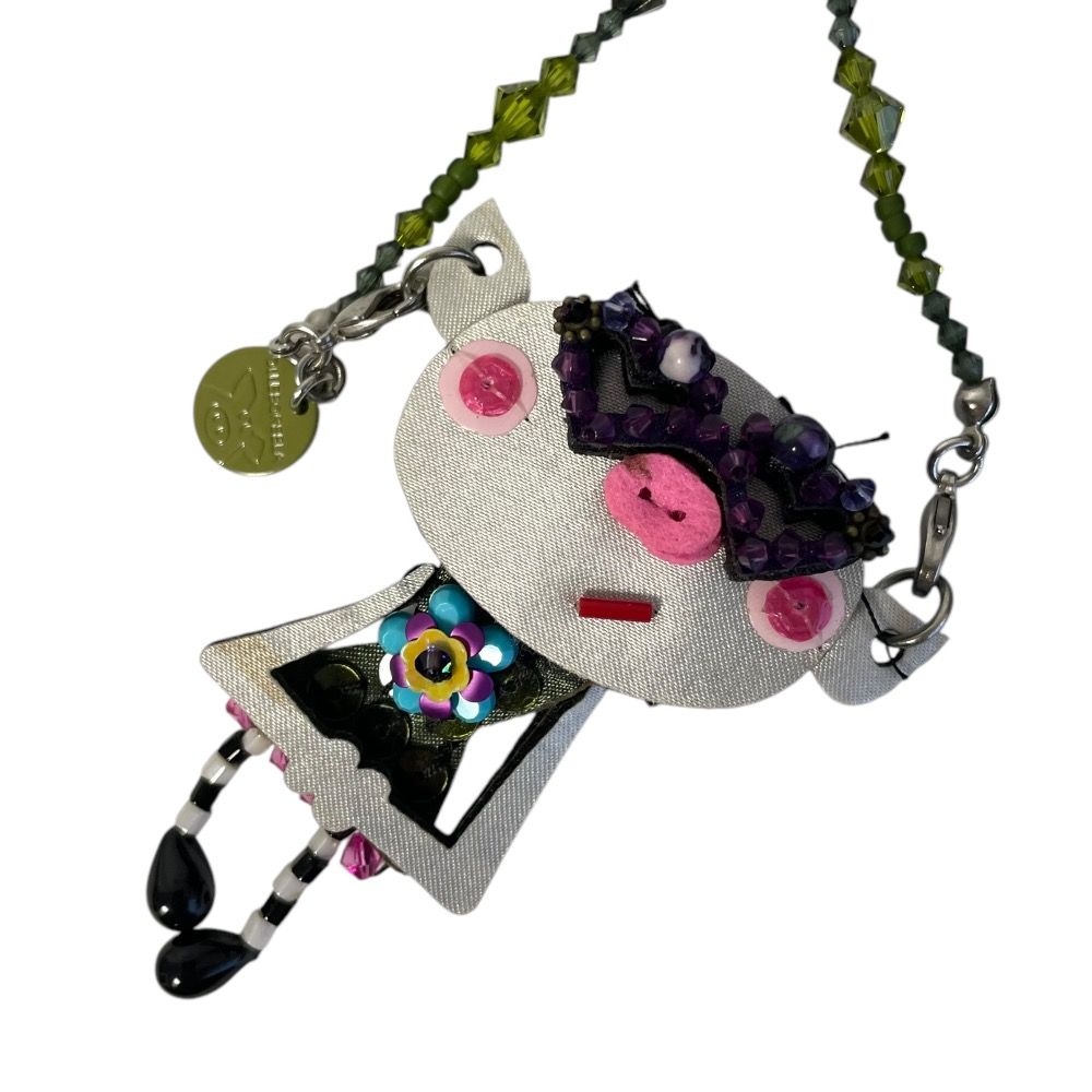 【新品未使用】アルベロベロ　ブタ　ビーズネックレス 美品 ALBEROBELLO アルベロベロ オレボレブラ ぶたさん 2WAY ビーズ