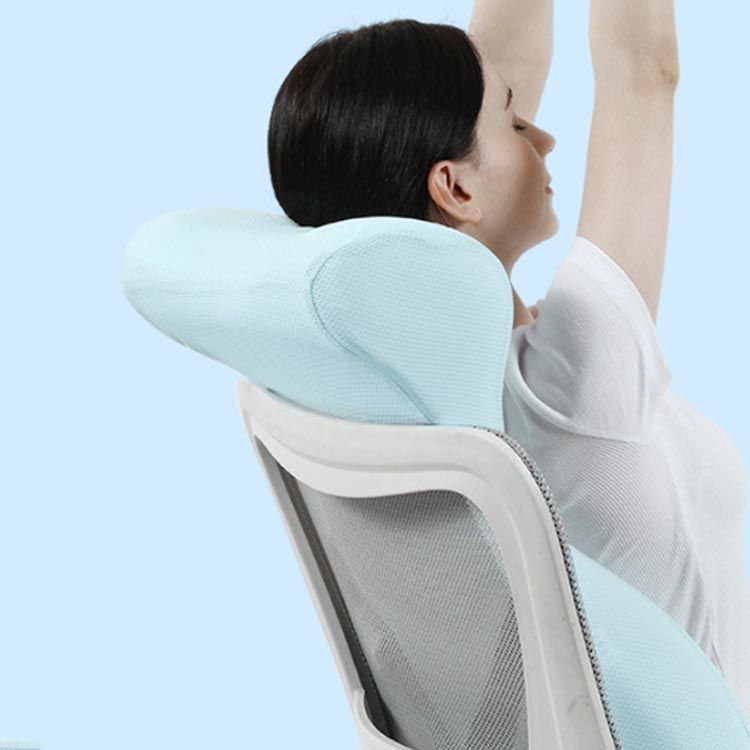 背もたれ クッション 腰クッション 腰枕 ハイバック 低反発クッション 大きめ 椅子用クッション デスク 背もたれ 首腰一体式 涼感 涼しい 接触冷感 鉄骨入り 高さ調整 高背クッション オフィス 姿 pdd5637