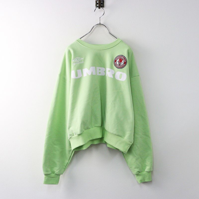 ROSE BUD - 2024AW アンブロ X ローズバッド UMBRO ROSE BUDコラボ クロップド丈 クルーネックスウェット F グリーン【2400014384130】 2024AW アンブロ X ローズバッド UMBRO ROSE BUDコラボ