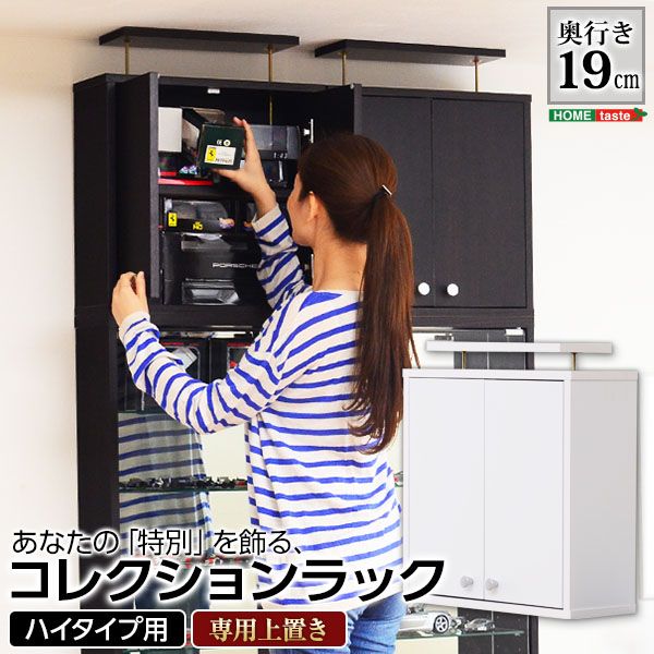 幅48.5cm コレクションラック -Luke-ルーク 浅型ハイタイプ 上置き 2801