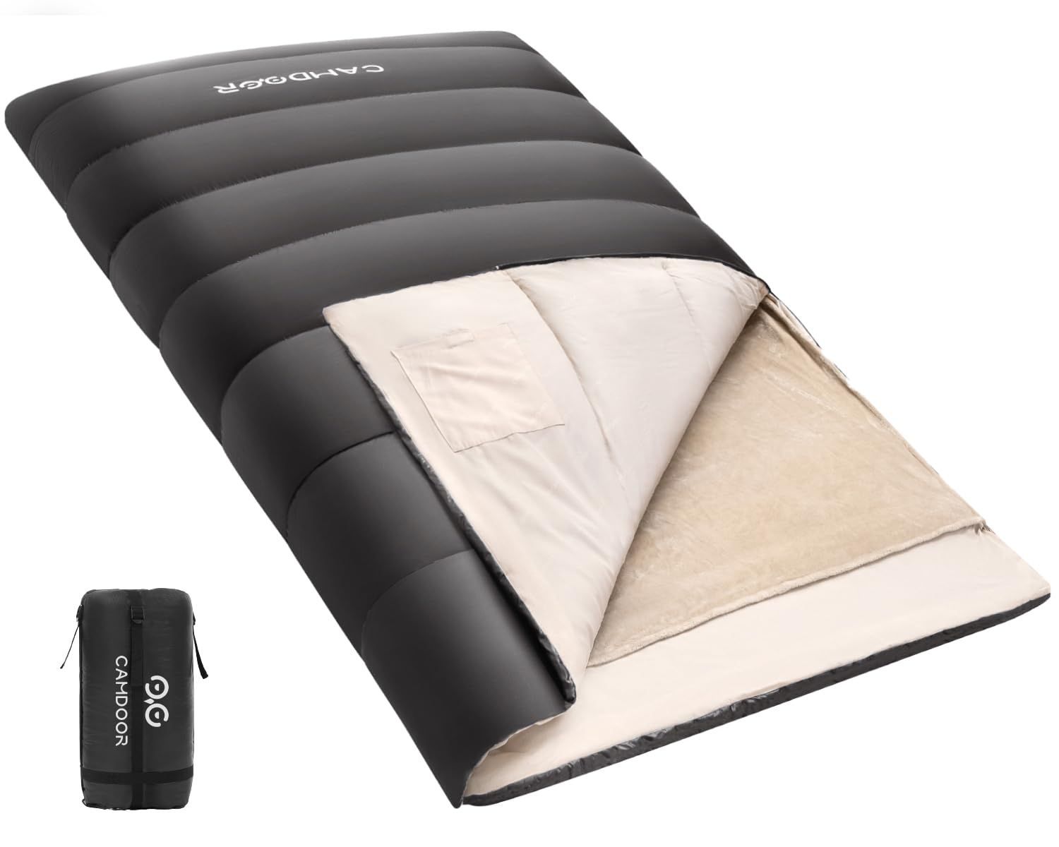 寝袋 冬用 CAMDOOR シュラフ 冬用 取り外せる毛布-2個連結可 寝袋 封筒型 320T防水 6in1 快適温度-15℃ 20℃ 2.5kg 3.0kg 3.5kg 保温 収納パック付き オールシーズン 丸洗い 車中泊 登山 防災用 避難用