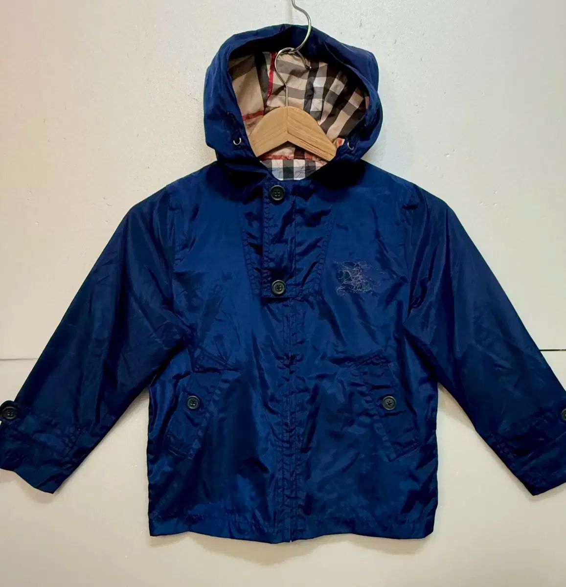 BURBERRY バーバリー キッズ ネイビー フード ウィンドブレーカー ジャケット 8Y 130