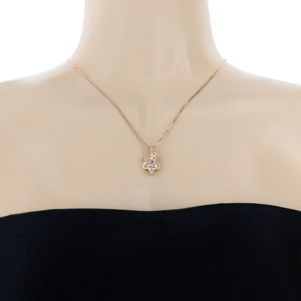 K18YG イエローゴールド ネックレス ダイヤモンド 0.43ct テーパー  